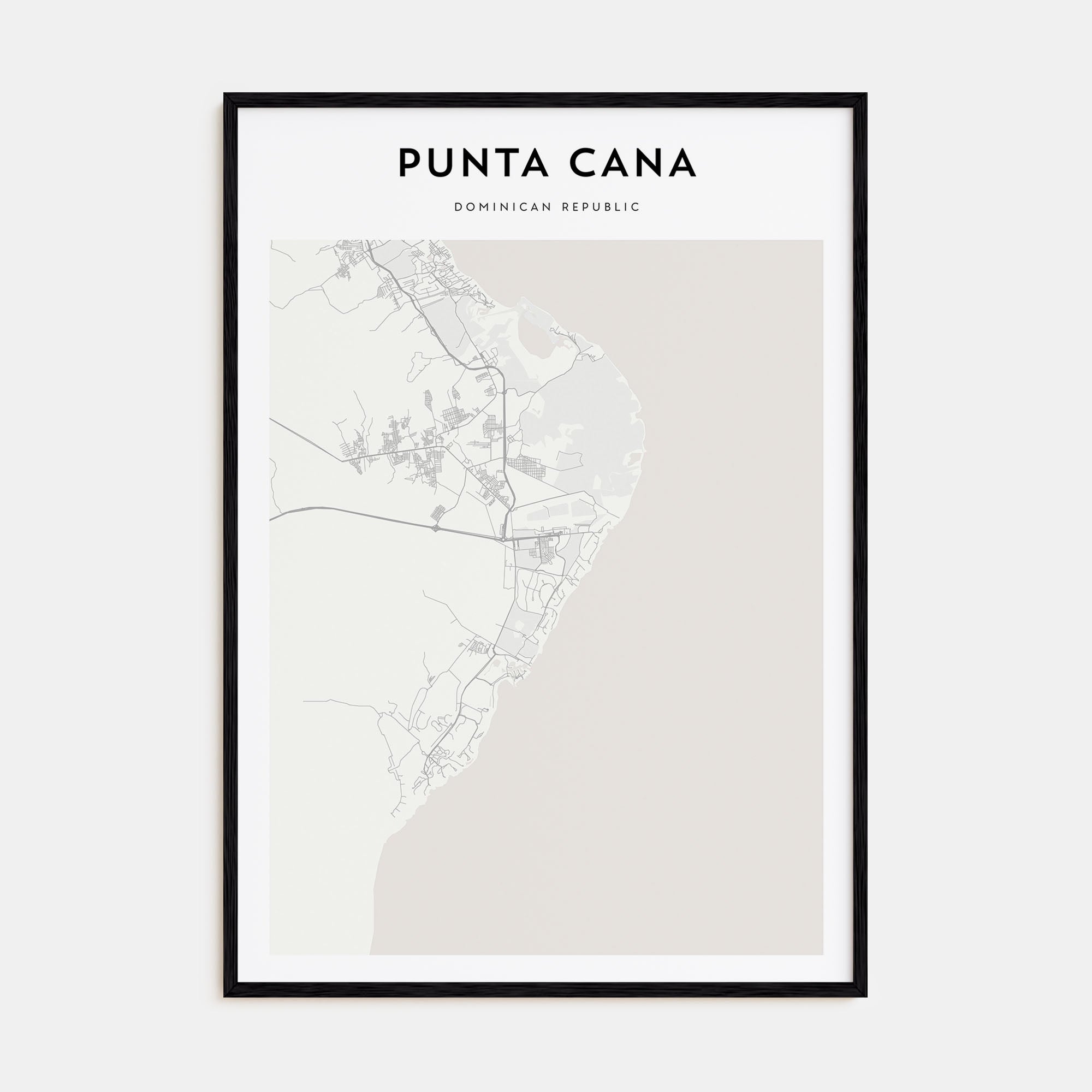 Punta Cana Map Portrait Poster
