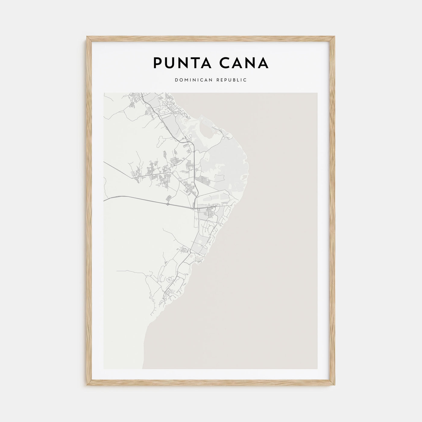 Punta Cana Map Portrait Poster