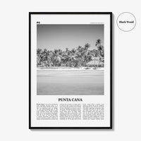 Punta Cana Print Black and White, Punta Cana Wall Art, Punta Cana Poster, Punta Cana Photo, Punta Cana Wall Décor, Dominican Republic