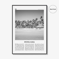 Punta Cana Print Black and White, Punta Cana Wall Art, Punta Cana Poster, Punta Cana Photo, Punta Cana Wall Décor, Dominican Republic