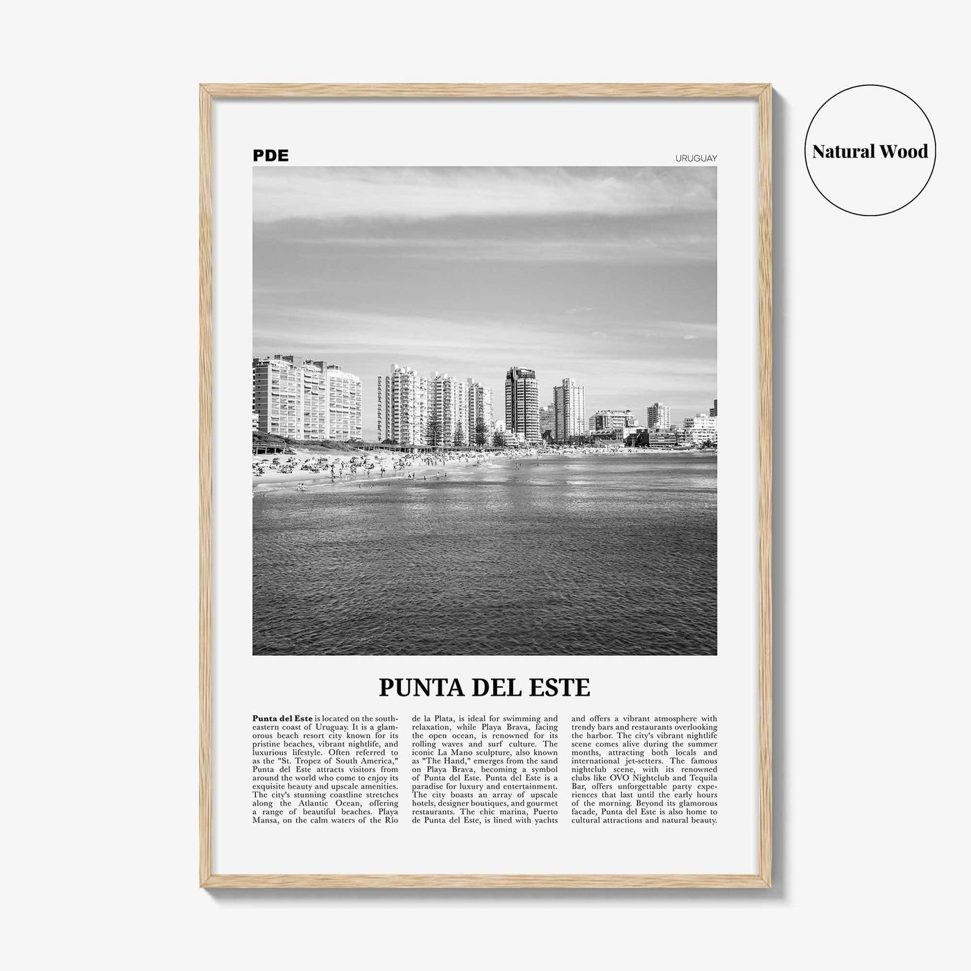 Punta Del Este Print Black and White, Punta Del Este Wall Art, Punta Del Este Poster, Punta Del Este Photo, Punta Del Este Décor, Uruguay