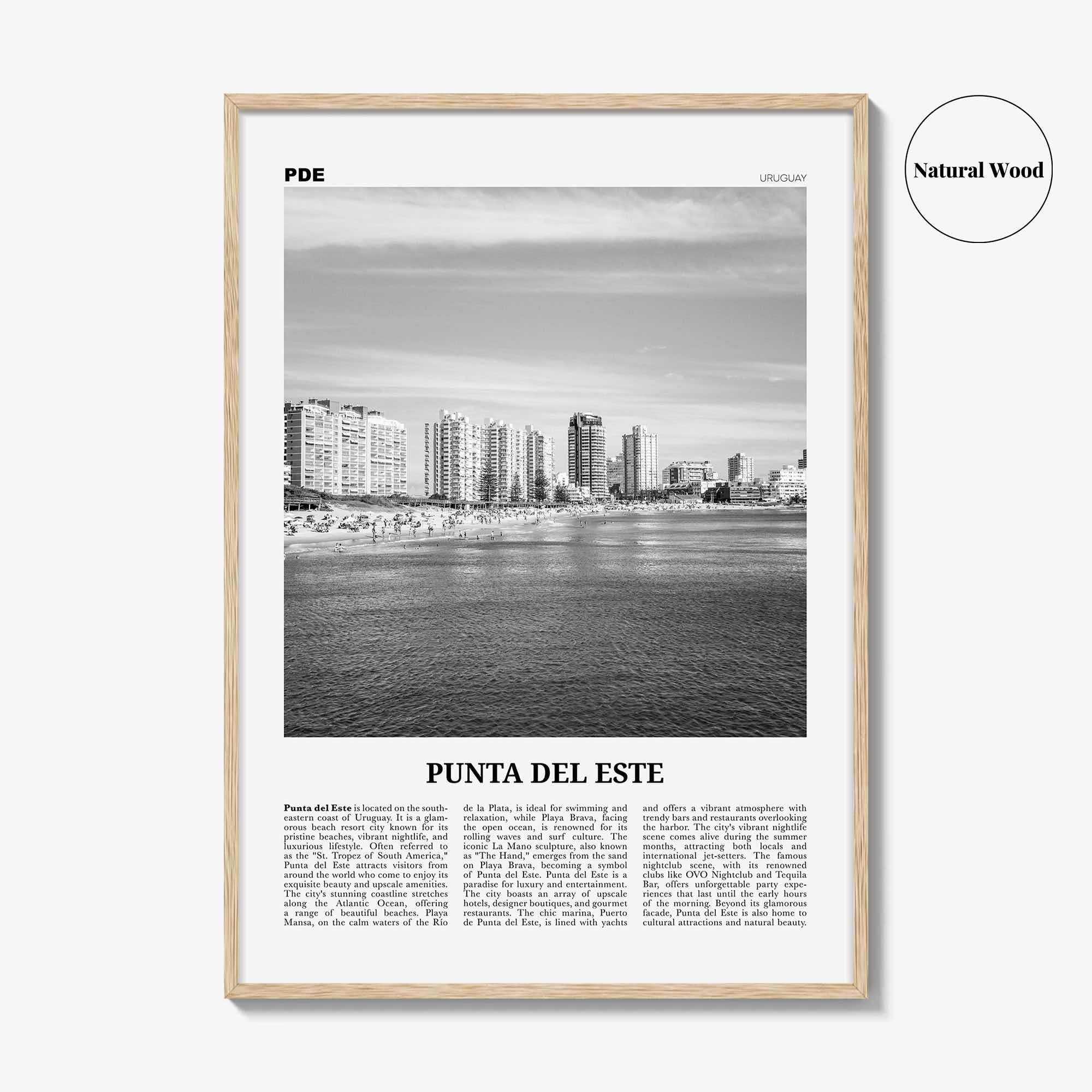 Punta Del Este Print Black and White, Punta Del Este Wall Art, Punta Del Este Poster, Punta Del Este Photo, Punta Del Este Décor, Uruguay