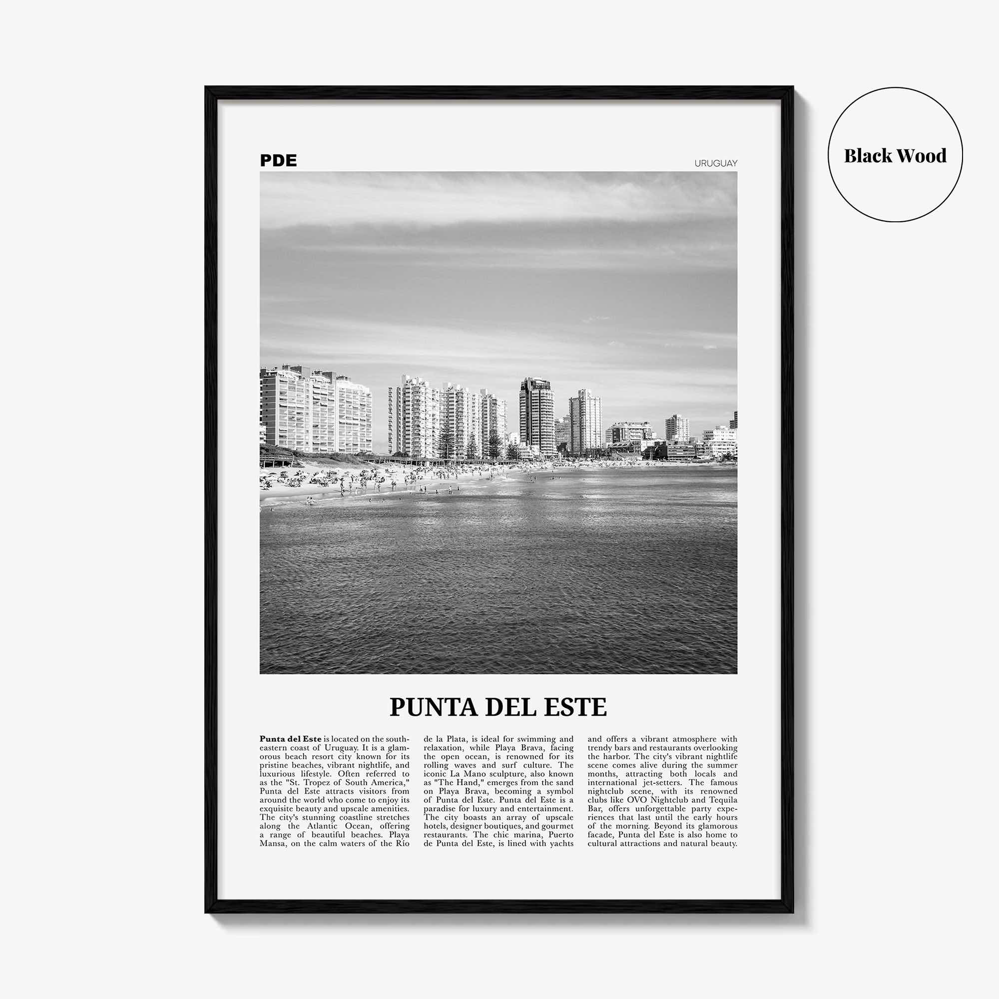 Punta Del Este Print Black and White, Punta Del Este Wall Art, Punta Del Este Poster, Punta Del Este Photo, Punta Del Este Décor, Uruguay