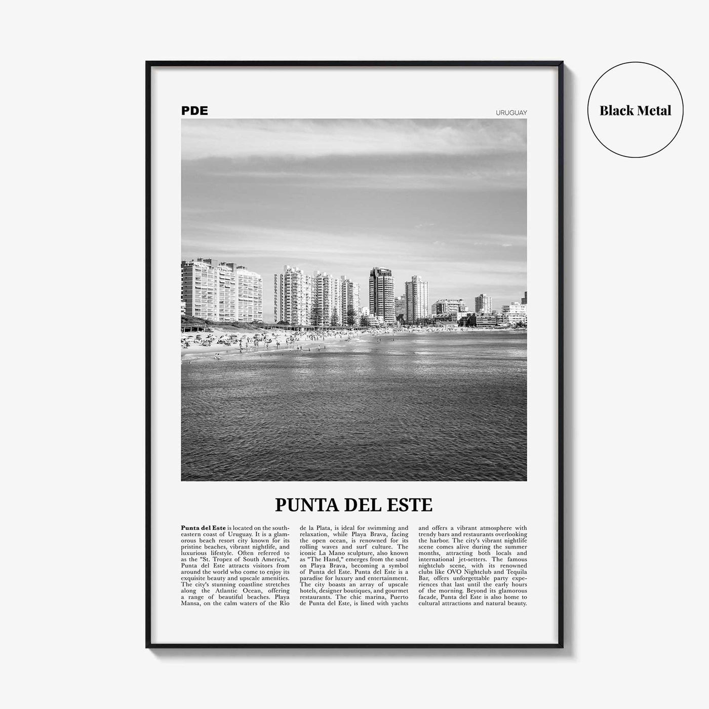 Punta Del Este Print Black and White, Punta Del Este Wall Art, Punta Del Este Poster, Punta Del Este Photo, Punta Del Este Décor, Uruguay
