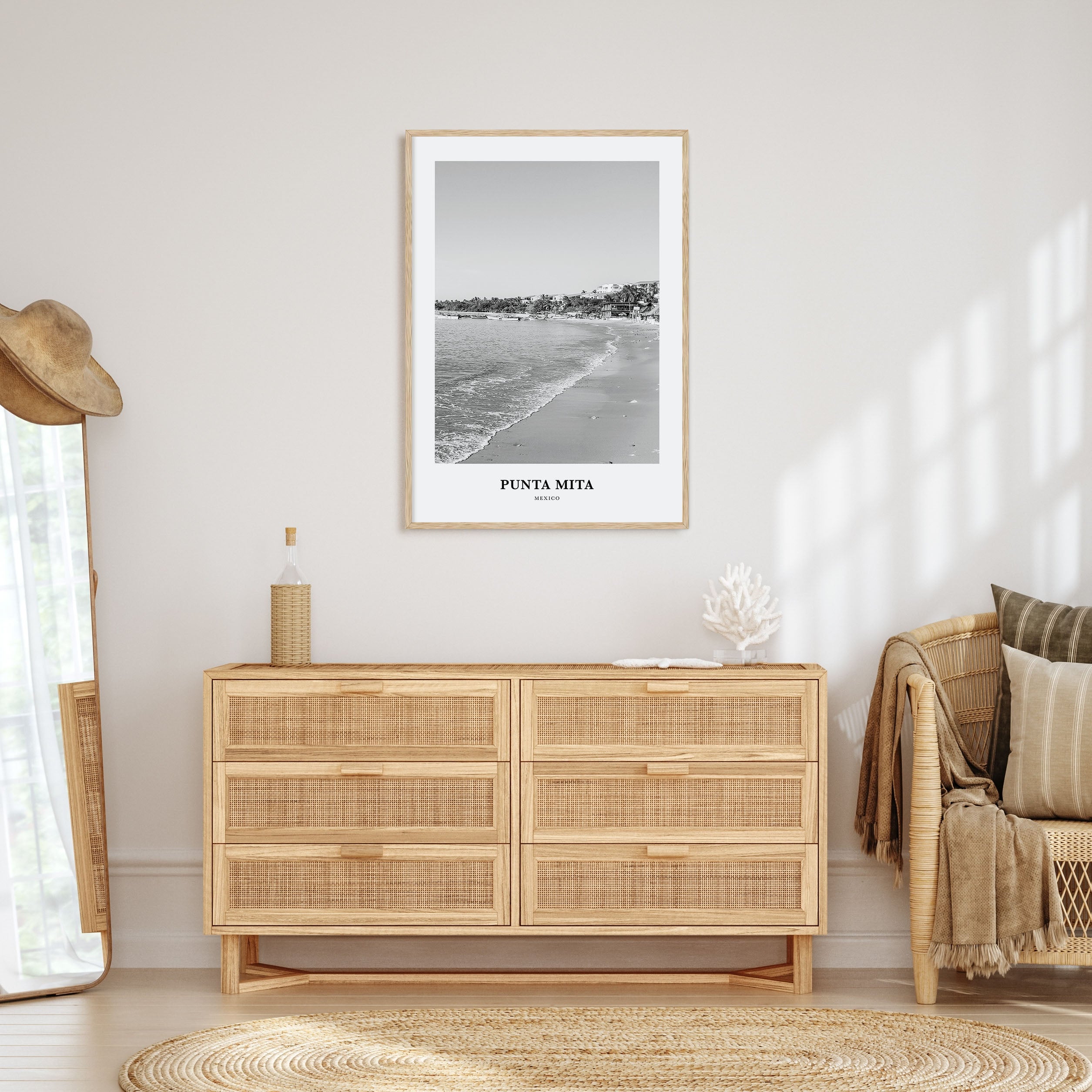 Punta Mita Portrait B&W Poster