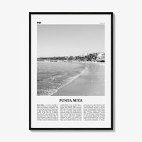 Punta Mita Print Black and White, Punta Mita Wall Art, Punta Mita Poster, Punta Mita Photo, Punta Mita Wall Décor, Punta Mita Map, Mexico