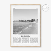 Punta Mita Print Black and White, Punta Mita Wall Art, Punta Mita Poster, Punta Mita Photo, Punta Mita Wall Décor, Punta Mita Map, Mexico