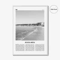 Punta Mita Print Black and White, Punta Mita Wall Art, Punta Mita Poster, Punta Mita Photo, Punta Mita Wall Décor, Punta Mita Map, Mexico