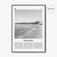 Punta Mita Print Black and White, Punta Mita Wall Art, Punta Mita Poster, Punta Mita Photo, Punta Mita Wall Décor, Punta Mita Map, Mexico