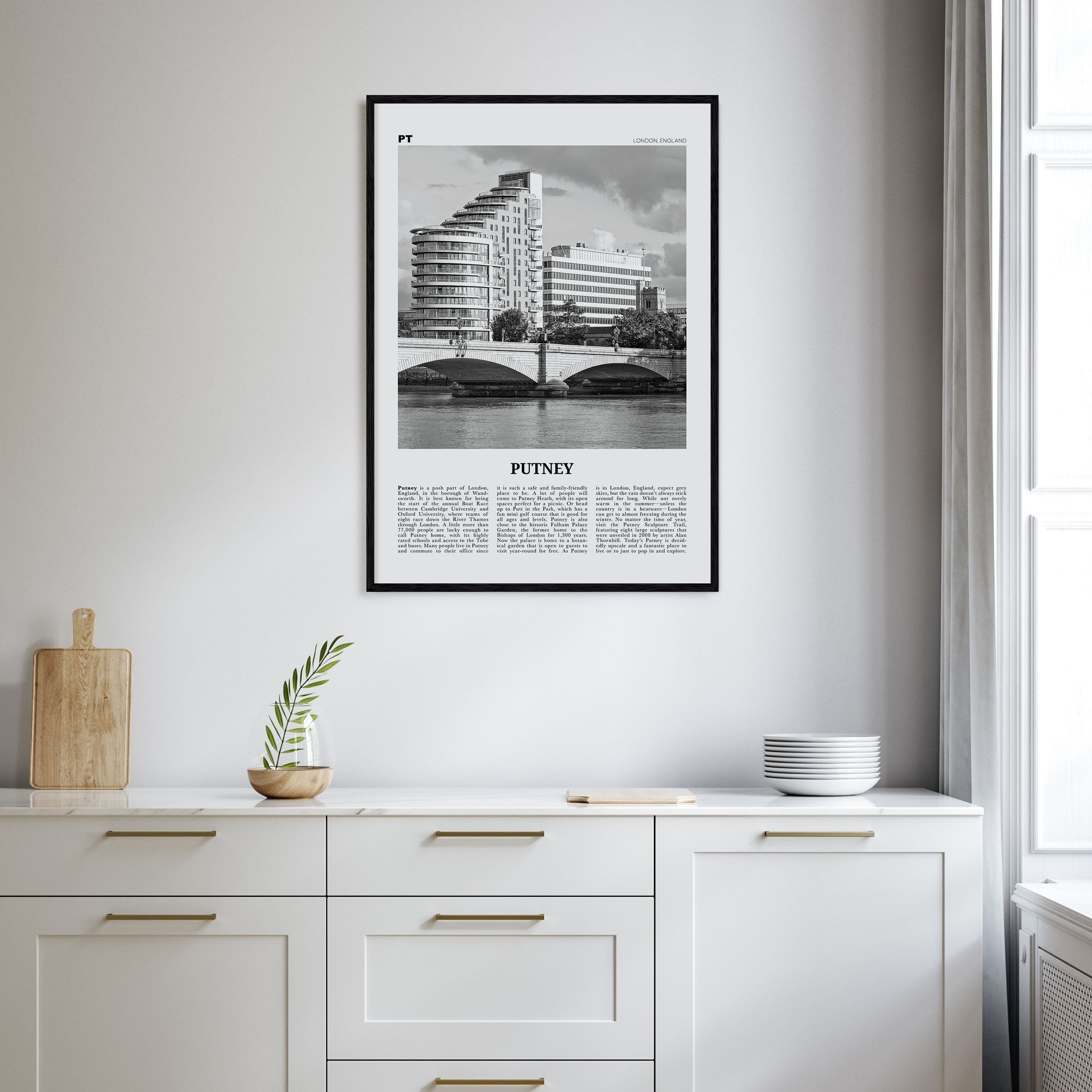 Putney Travel B&W Poster