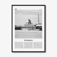Putrajaya Print Black and White, Putrajaya Wall Art, Putrajaya Poster, Putrajaya Photo, Putrajaya Décor, Malaysia, Peninsular, Kuala Lumpur
