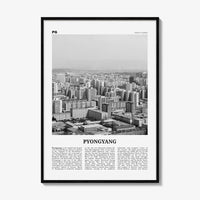 Pyongyang Print Black and White, Pyongyang Wall Art, Pyongyang Poster, Pyongyang Photo, Pyongyang Wall Décor, Pyongyang Map, North Korea