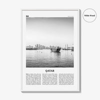 Qatar Print Black and White, Qatar Wall Art, Qatar Poster, Qatar Photo, Qatar Wall Decor, Country Art Print, Doha, دولة قطر Middle East