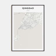 Qingdao Map Portrait Poster