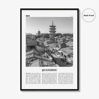 Quanzhou Print Black and White, Quanzhou Wall Art, Quanzhou Poster, Quanzhou Photo, Quanzhou Wall Décor, Quanzhou Map, China