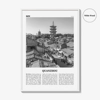 Quanzhou Print Black and White, Quanzhou Wall Art, Quanzhou Poster, Quanzhou Photo, Quanzhou Wall Décor, Quanzhou Map, China