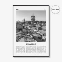 Quanzhou Print Black and White, Quanzhou Wall Art, Quanzhou Poster, Quanzhou Photo, Quanzhou Wall Décor, Quanzhou Map, China