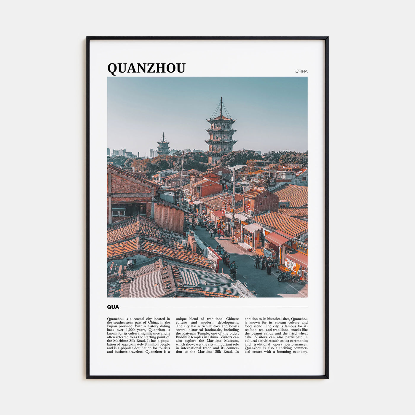 Quanzhou Travel Color Poster