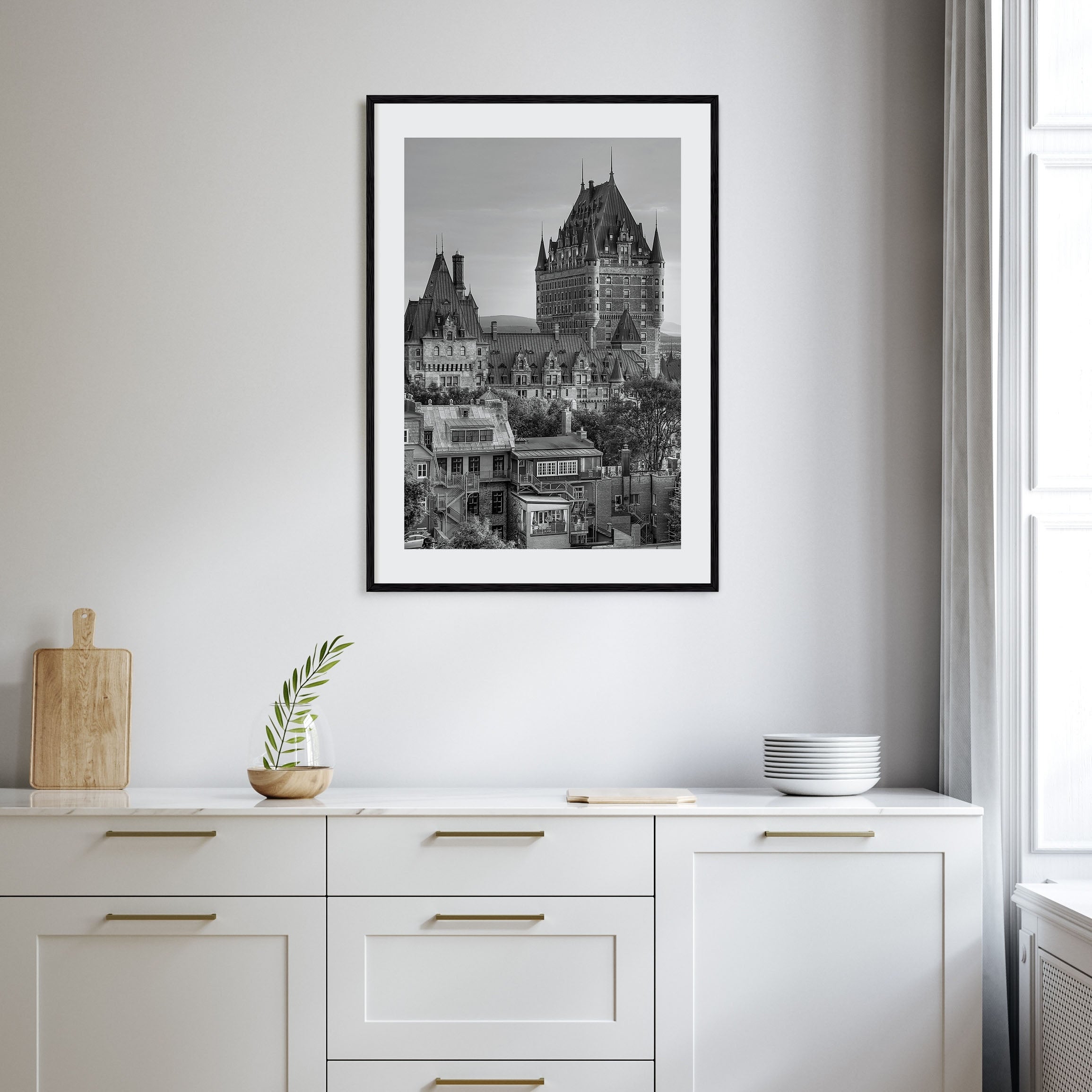 Quebec City Photo B&W Poster