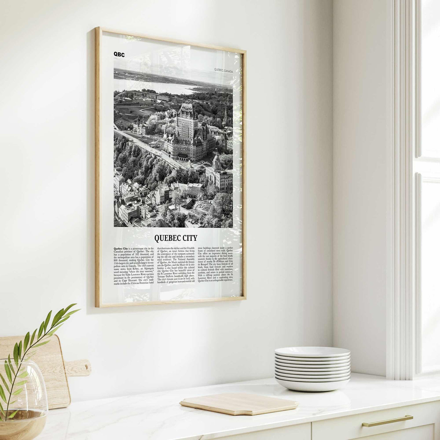 Quebec City Print Black and White No 1, Quebec City Wall Art, Quebec City Poster, Quebec City Photo, Québec, Canada, North America