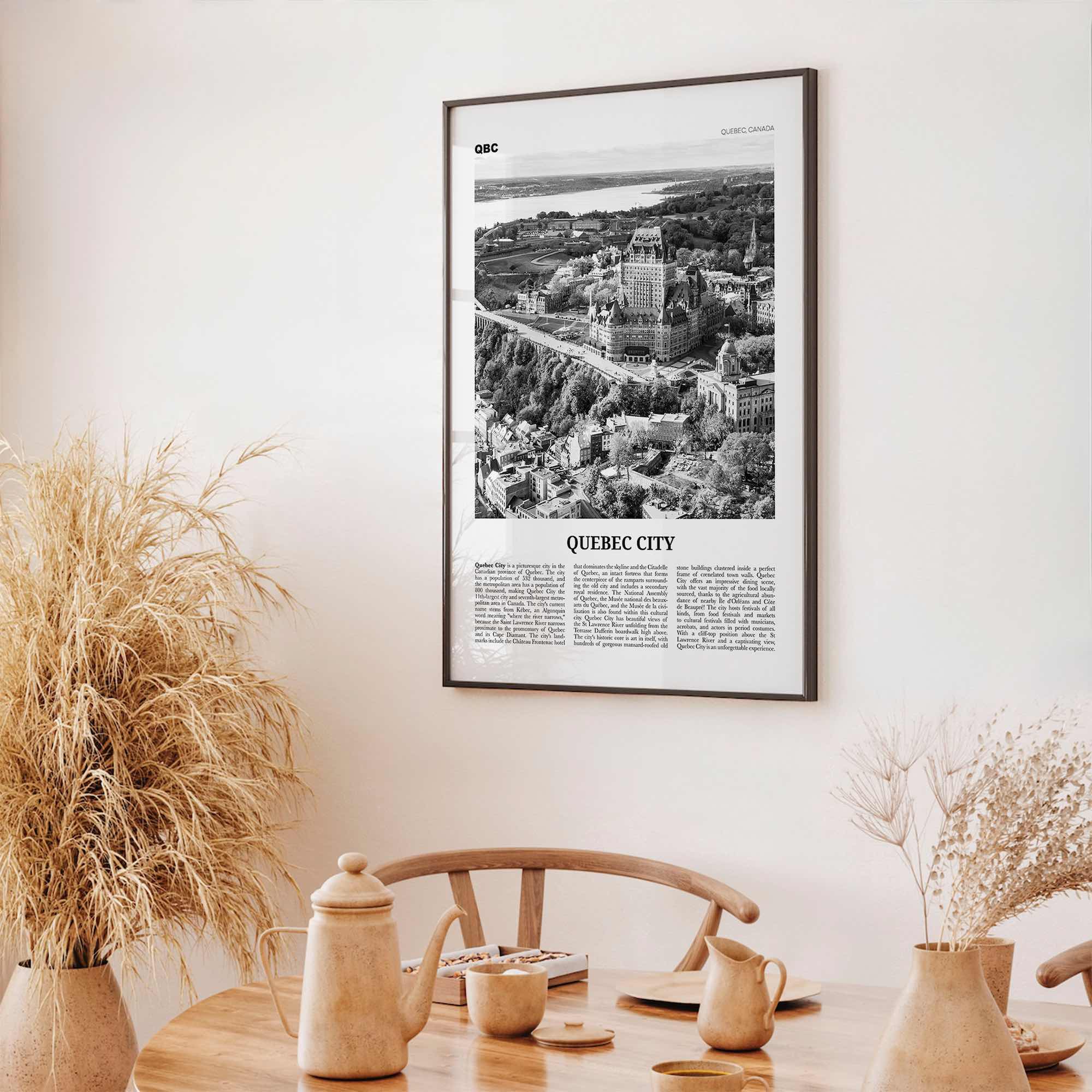 Quebec City Print Black and White No 1, Quebec City Wall Art, Quebec City Poster, Quebec City Photo, Québec, Canada, North America