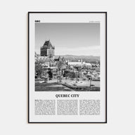 Quebec City Travel B&W No 2 Poster