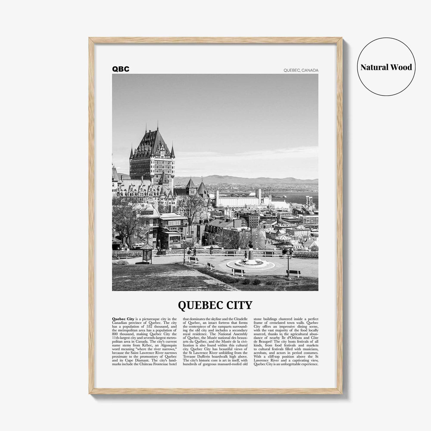 Quebec City Print Black and White No 2, Quebec City Wall Art, Quebec City Poster, Quebec City Photo, Québec, Canada, North America