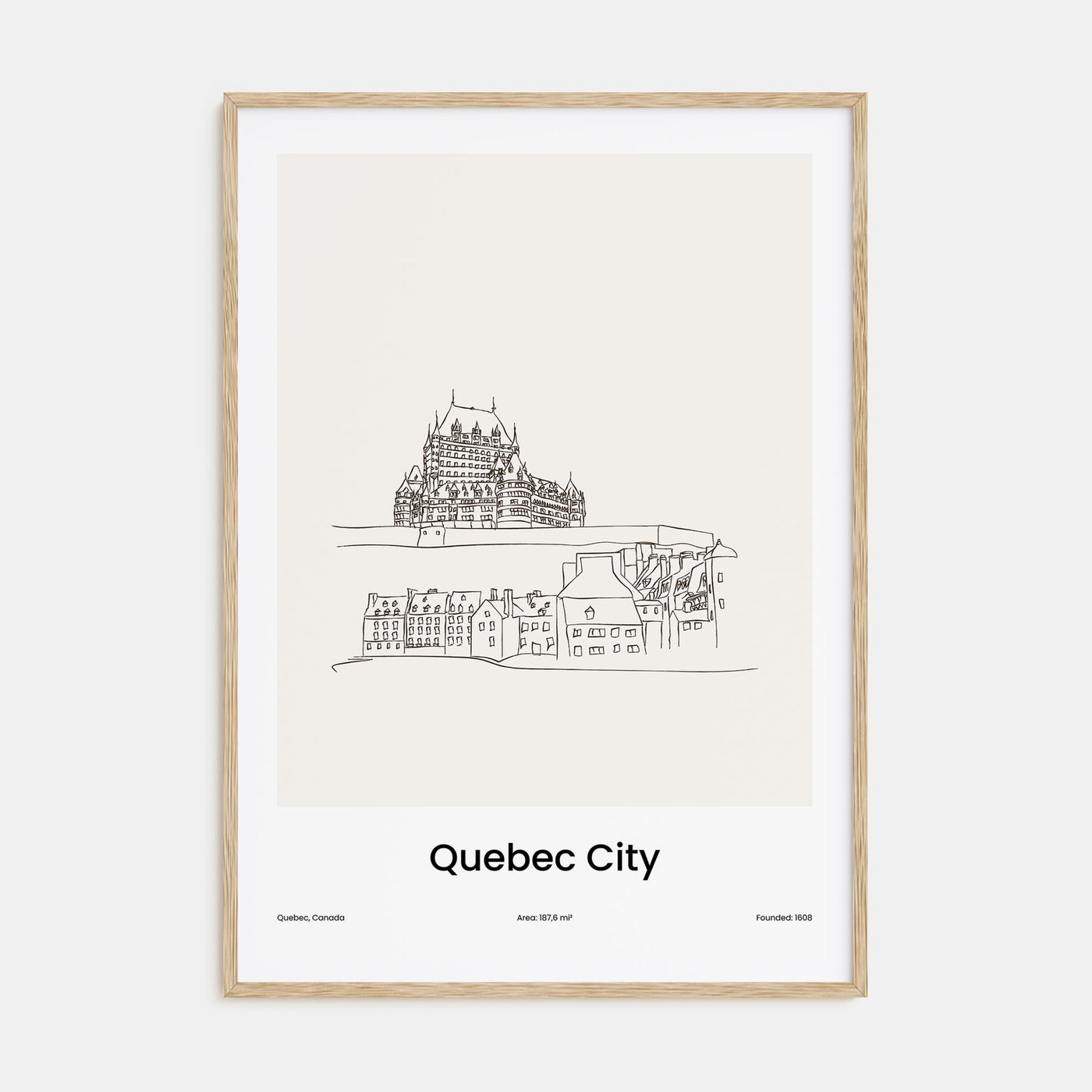 Quebec Drawn Poster