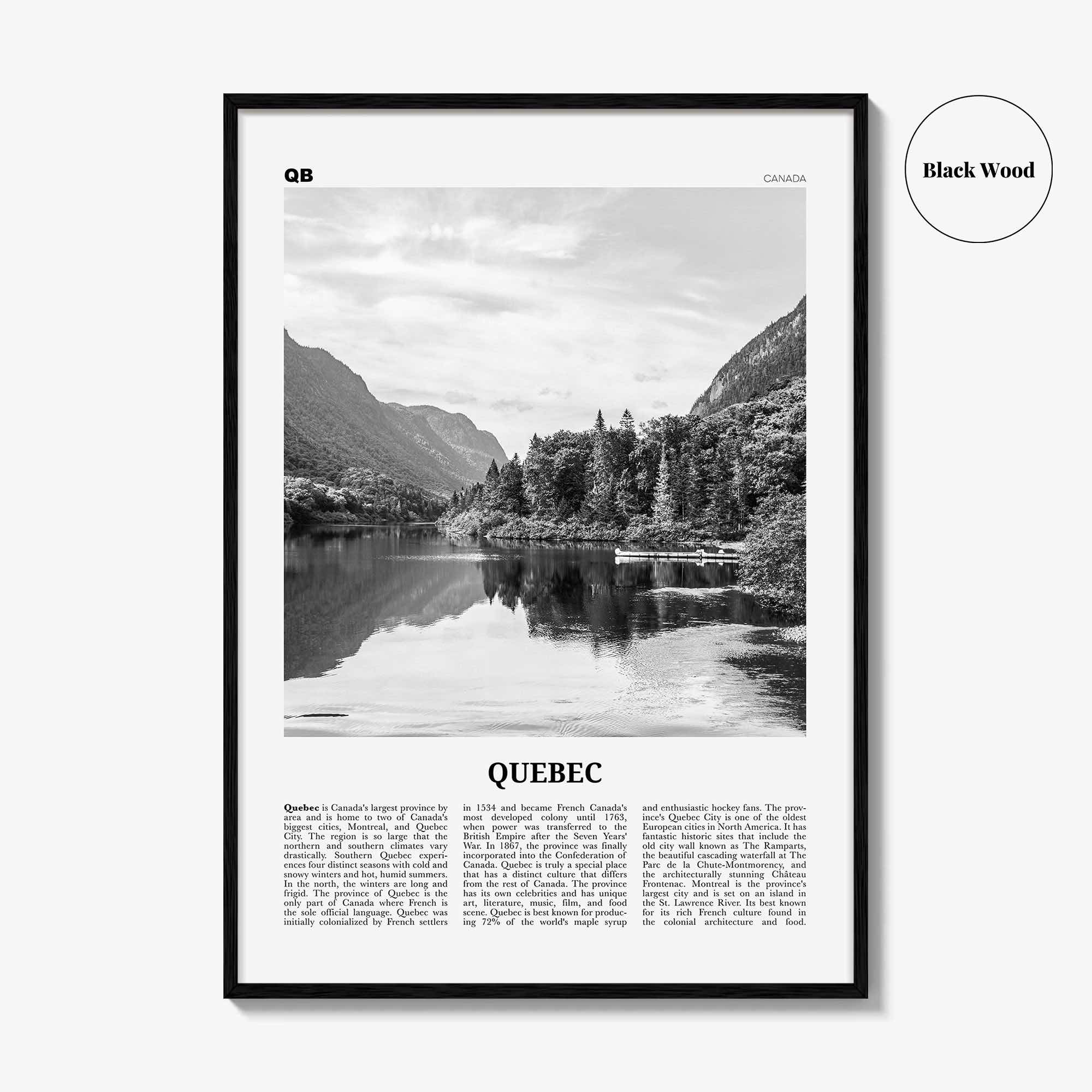 Quebec Print Black and White, Québec Print Black and White, Québec Wall Art, Québec Poster, Québec Photo, Québec Wall Décor, Montreal Canada