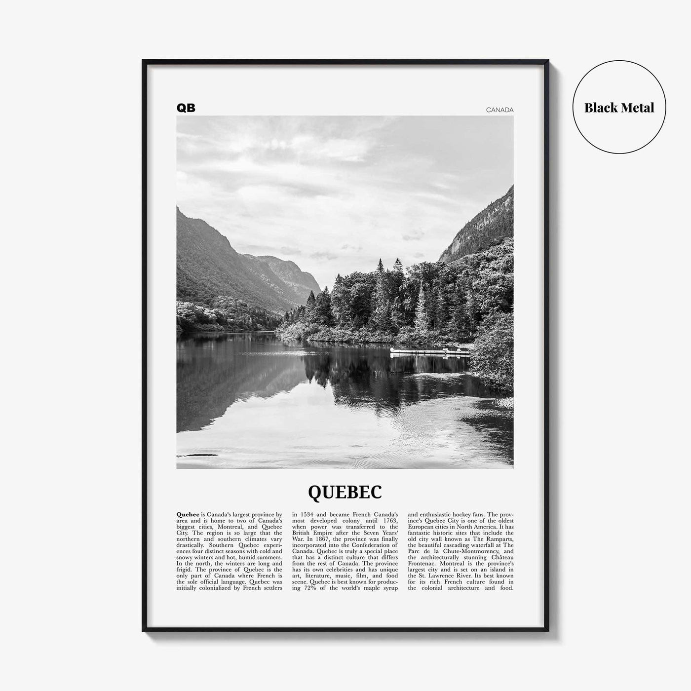Quebec Print Black and White, Québec Print Black and White, Québec Wall Art, Québec Poster, Québec Photo, Québec Wall Décor, Montreal Canada
