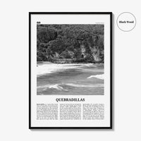 Quebradillas Print Black and White, Quebradillas Wall Art, Quebradillas Poster, Quebradillas Photo, Quebradillas Décor, Quebradillas Map