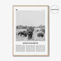 Queen Elizabeth National Park Print Black and White, Queen Elizabeth Wall Art, Queen Elizabeth Poster, Queen Elizabeth Photo, Uganda