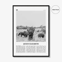 Queen Elizabeth National Park Print Black and White, Queen Elizabeth Wall Art, Queen Elizabeth Poster, Queen Elizabeth Photo, Uganda