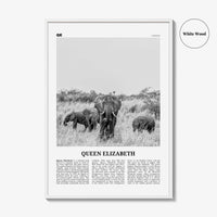 Queen Elizabeth National Park Print Black and White, Queen Elizabeth Wall Art, Queen Elizabeth Poster, Queen Elizabeth Photo, Uganda