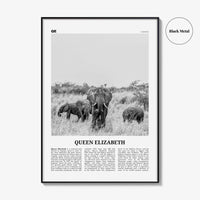 Queen Elizabeth National Park Print Black and White, Queen Elizabeth Wall Art, Queen Elizabeth Poster, Queen Elizabeth Photo, Uganda