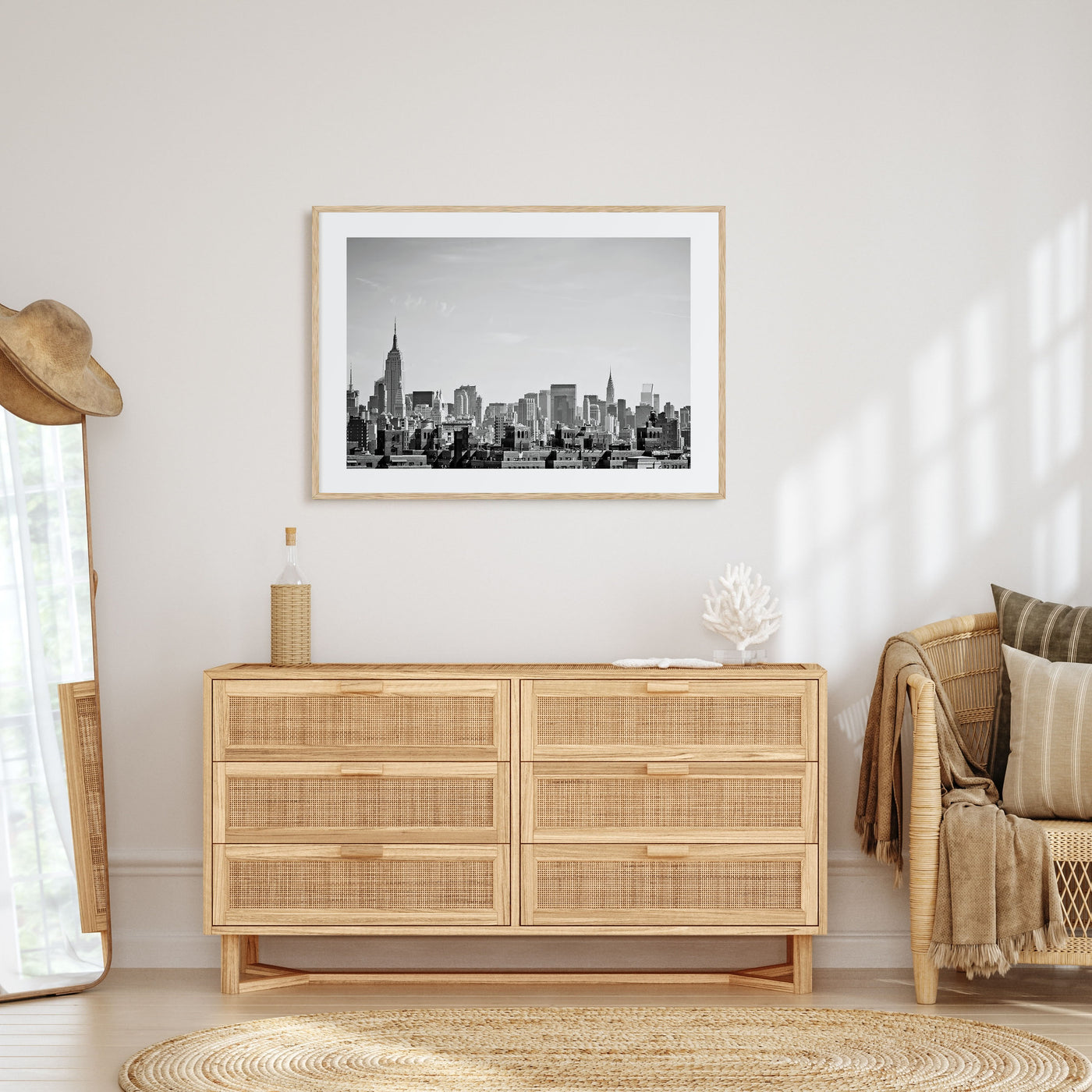 Queens, New York Landscape B&W Poster