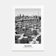 Queens, New York Portrait B&W No 1 Poster