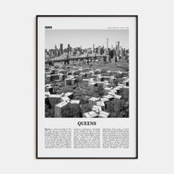 Queens, New York Travel B&W No 1 Poster