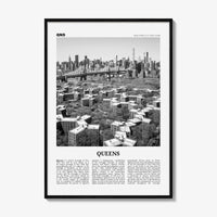 Queens Print Black and White New York No 1, Queens Wall Art, Queens Poster, Queens Photo, Queens Wall Decor, New York, USA, United States