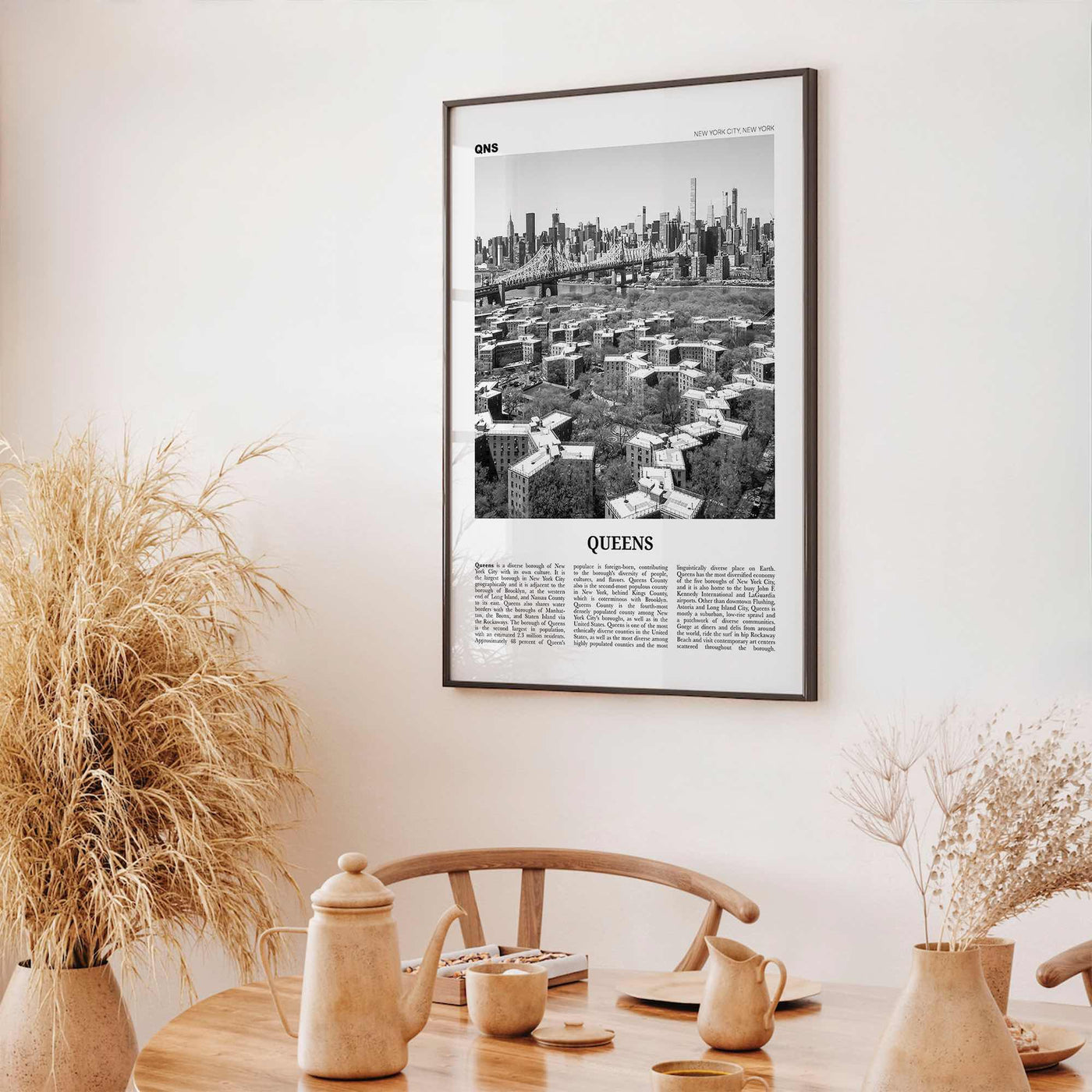 Queens Print Black and White New York No 1, Queens Wall Art, Queens Poster, Queens Photo, Queens Wall Decor, New York, USA, United States