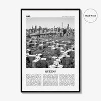Queens Print Black and White New York No 1, Queens Wall Art, Queens Poster, Queens Photo, Queens Wall Decor, New York, USA, United States