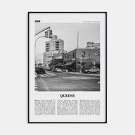 Queens, New York Travel B&W No 2 Poster