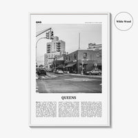 Queens Print Black and White New York No 2, Queens Wall Art, Queens Poster, Queens Photo, Queens Wall Decor, USA, United States