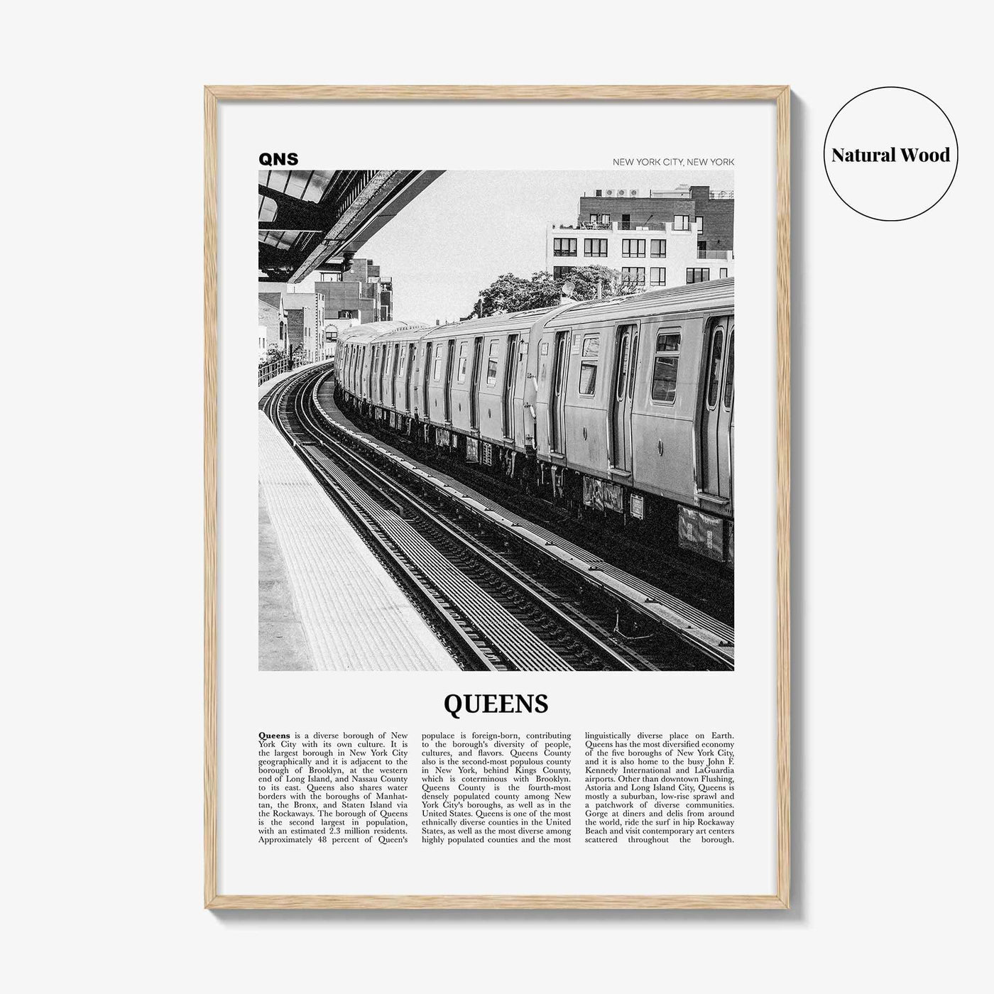 Queens Print Black and White New York No 3, Queens Wall Art, Queens Poster, Queens Photo, Queens Wall Decor, USA, United States