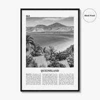 Queensland Print Black and White, Queensland Wall Art, Queensland Poster, Queensland Photo, Queensland Wall Decor, Australia