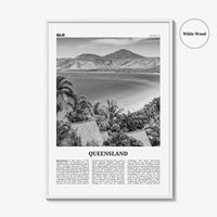 Queensland Print Black and White, Queensland Wall Art, Queensland Poster, Queensland Photo, Queensland Wall Decor, Australia
