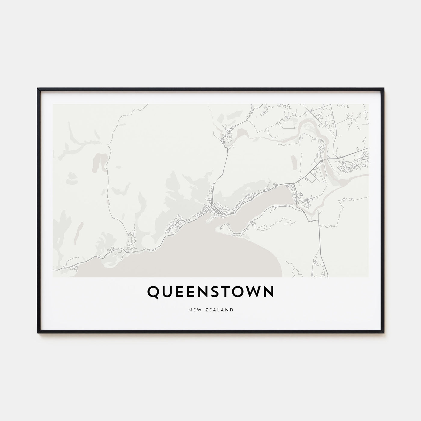 Queenstown Map Landscape Poster