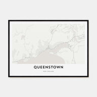 Queenstown Map Landscape Poster