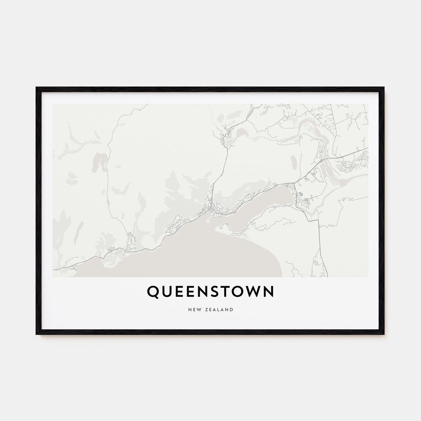 Queenstown Map Landscape Poster