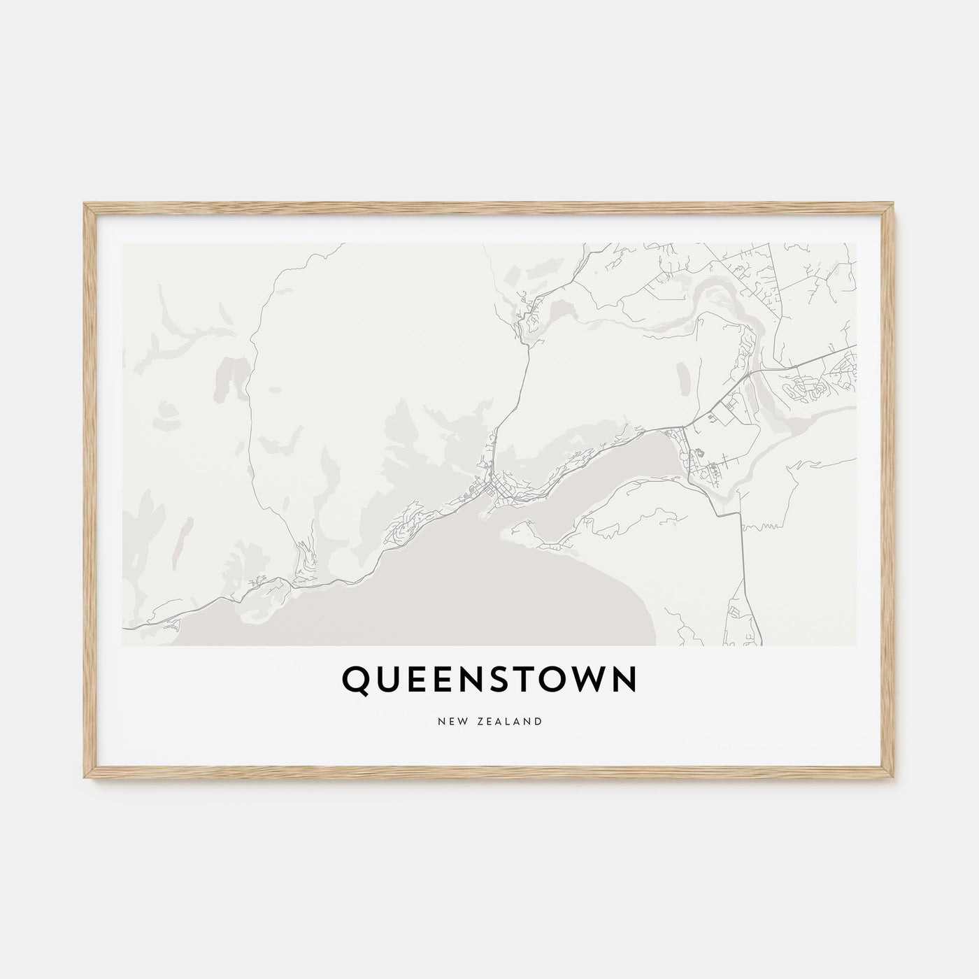 Queenstown Map Landscape Poster